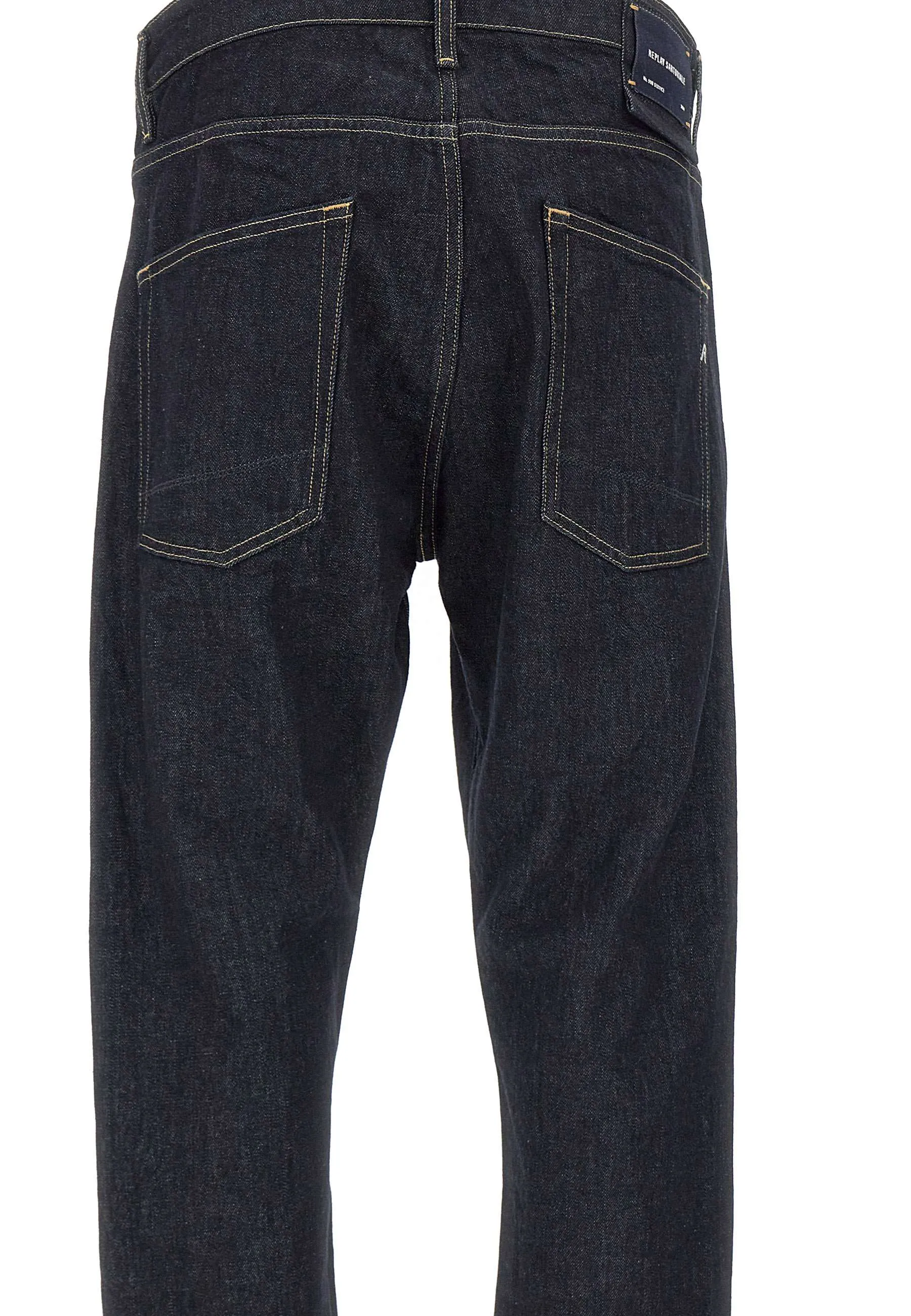 Slim Fit Dark Blue Five Pockets Jeans