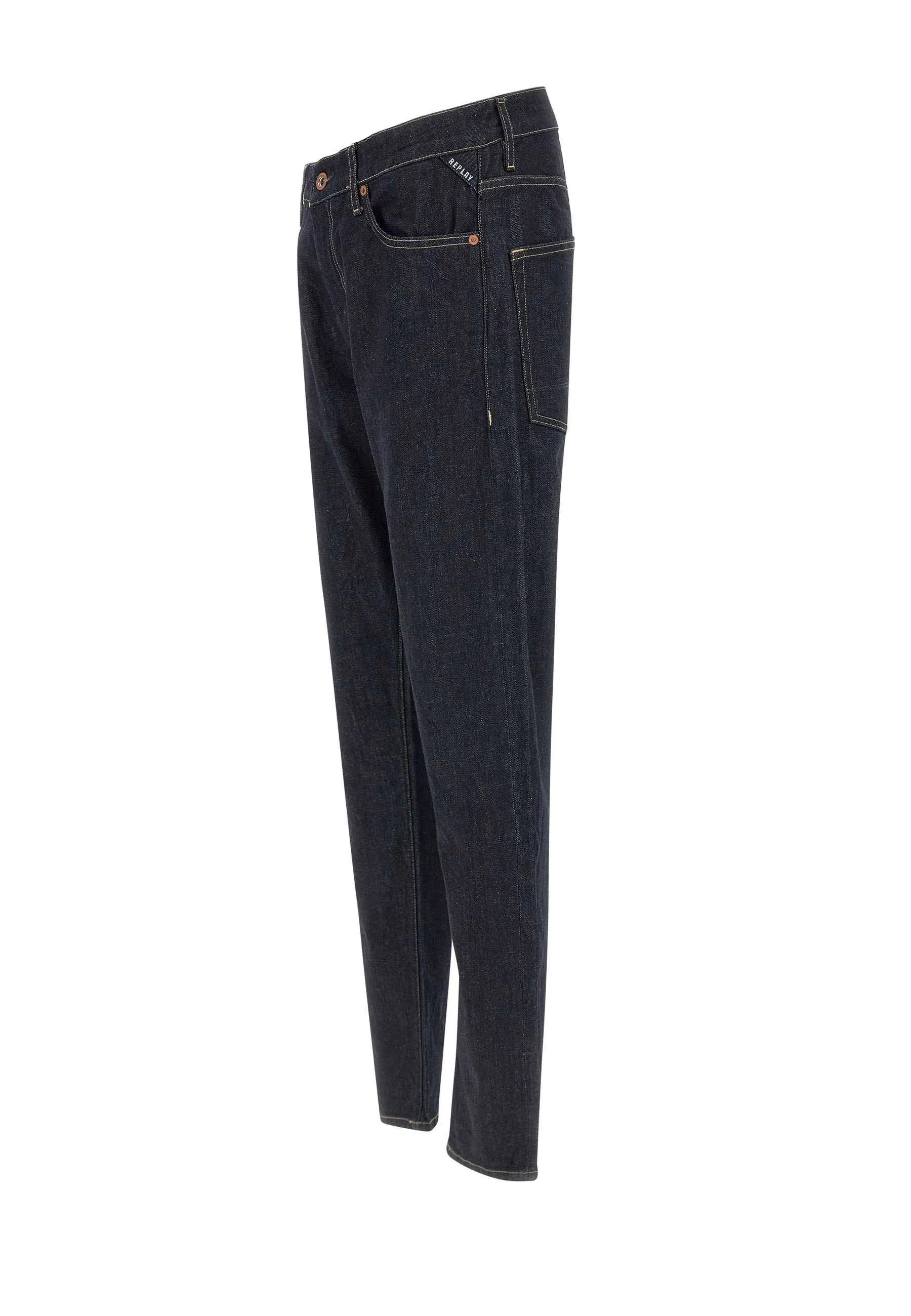 Slim Fit Dark Blue Five Pockets Jeans