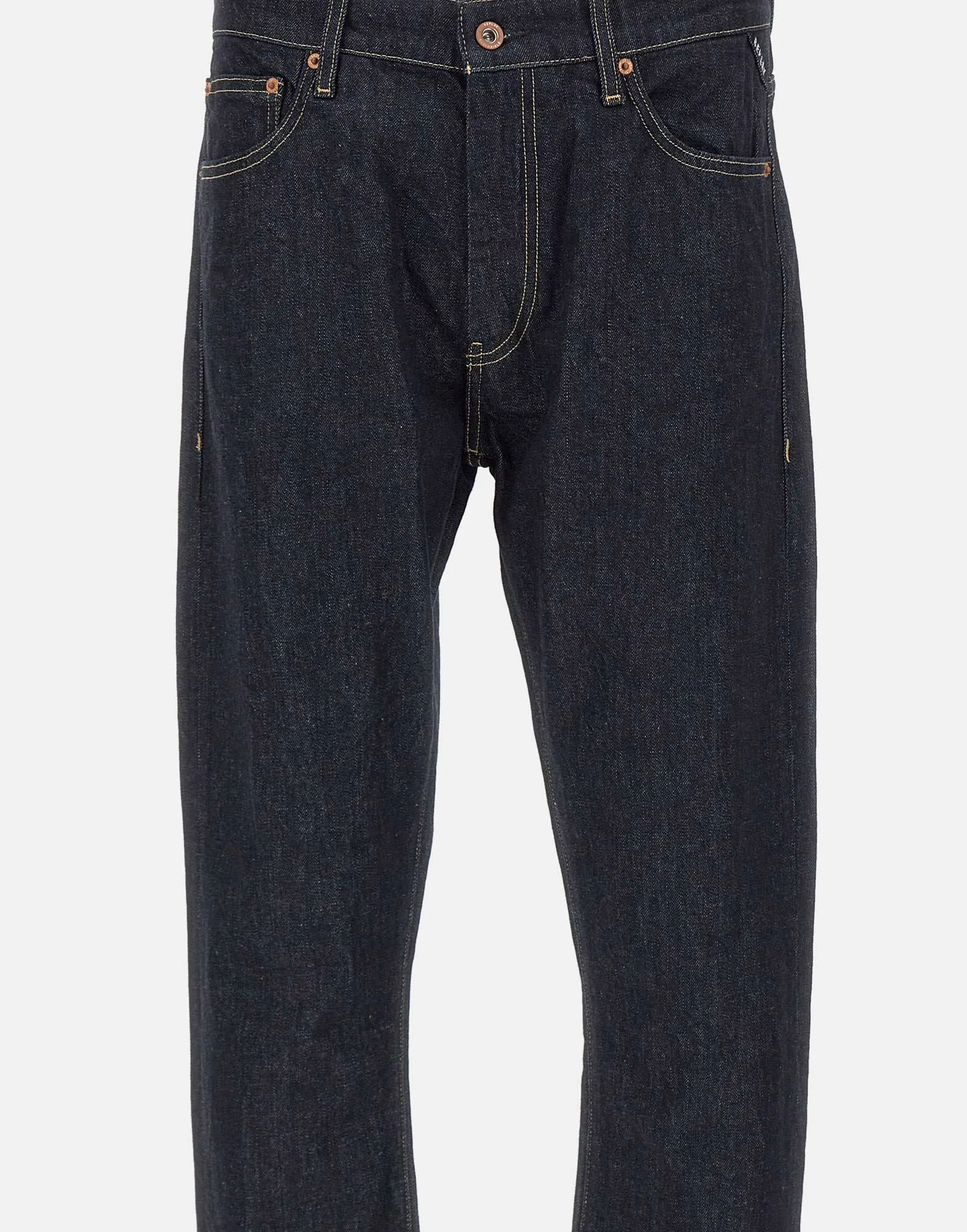 Slim Fit Dark Blue Five Pockets Jeans