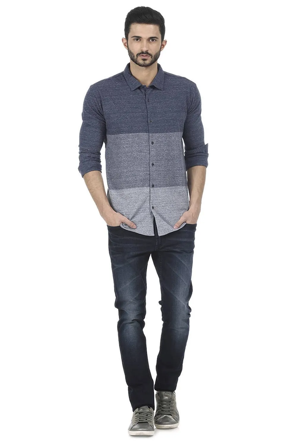 Slim Fit Full Sleeve Knit Shirt