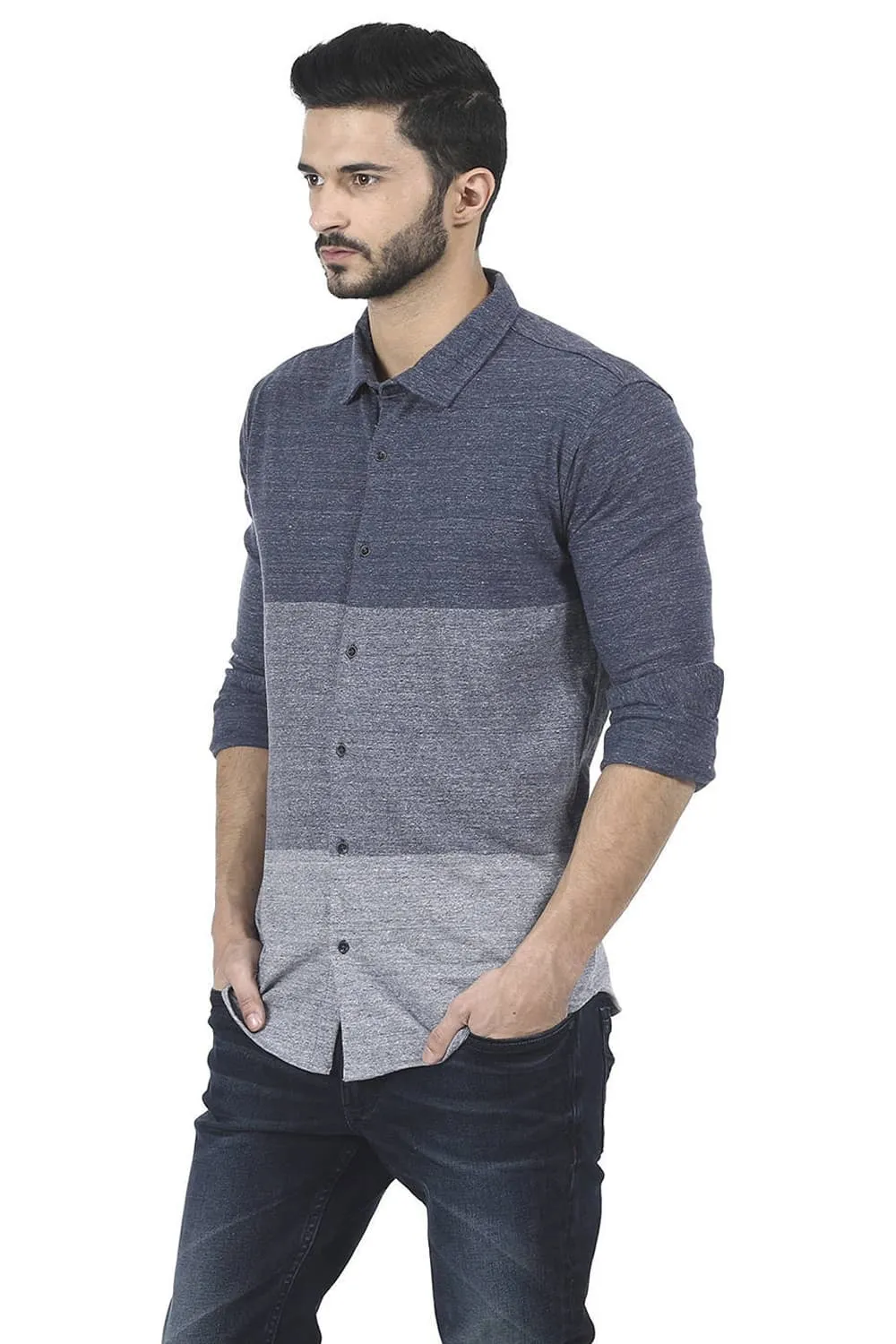 Slim Fit Full Sleeve Knit Shirt