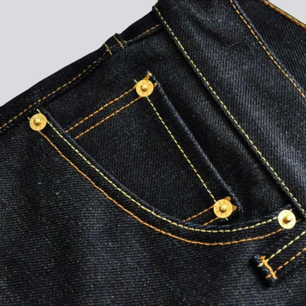 Slim raw self-edge jeans
 for men