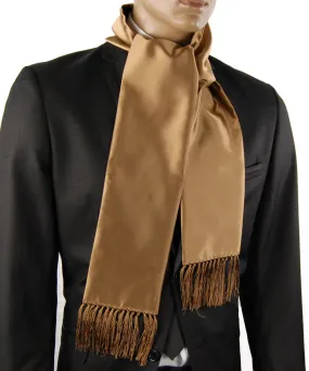 Solid Tan Tuxedo Men's Scarf