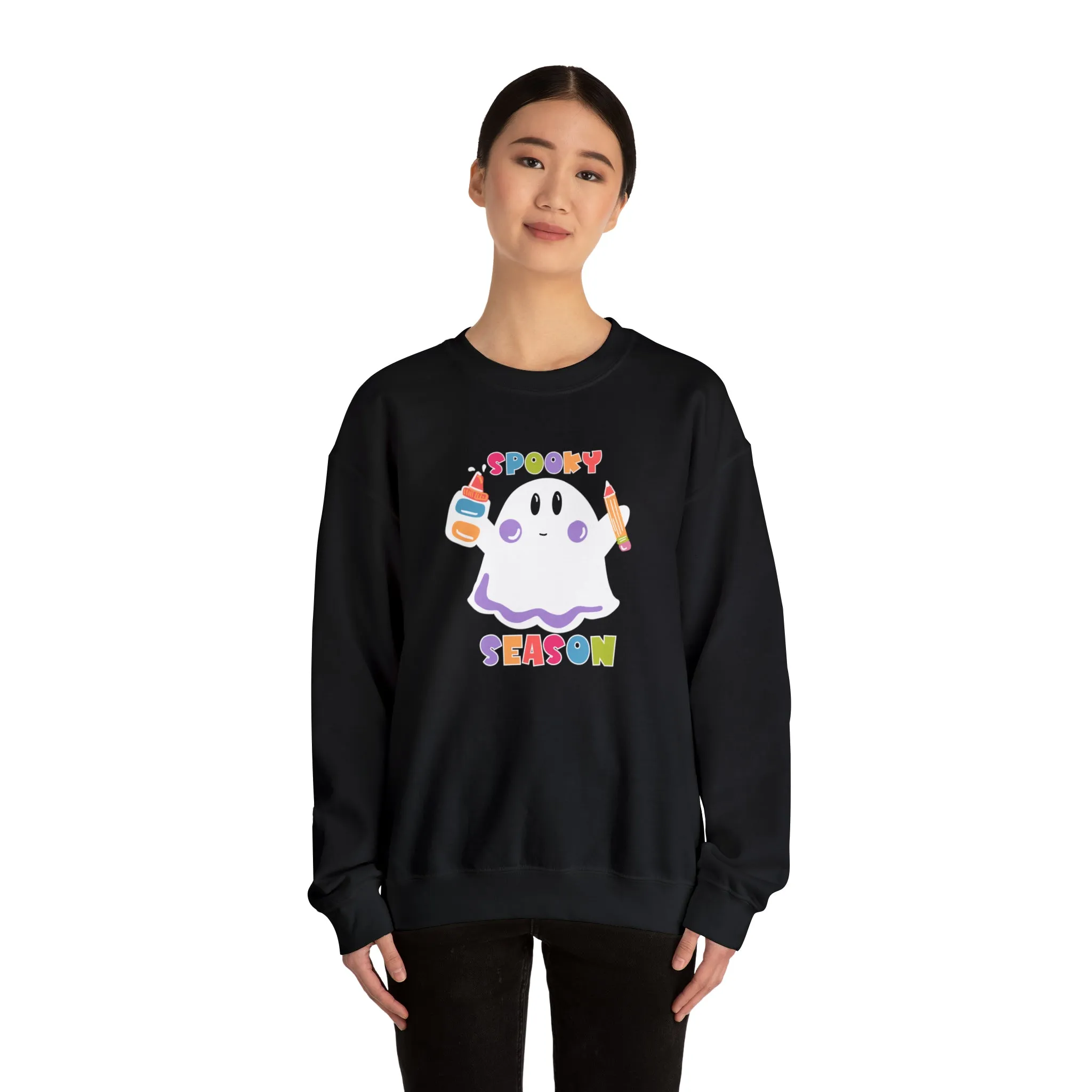 Spooky Art Teacher Season Unisex Heavy Blend™ Crewneck Sweatshirt