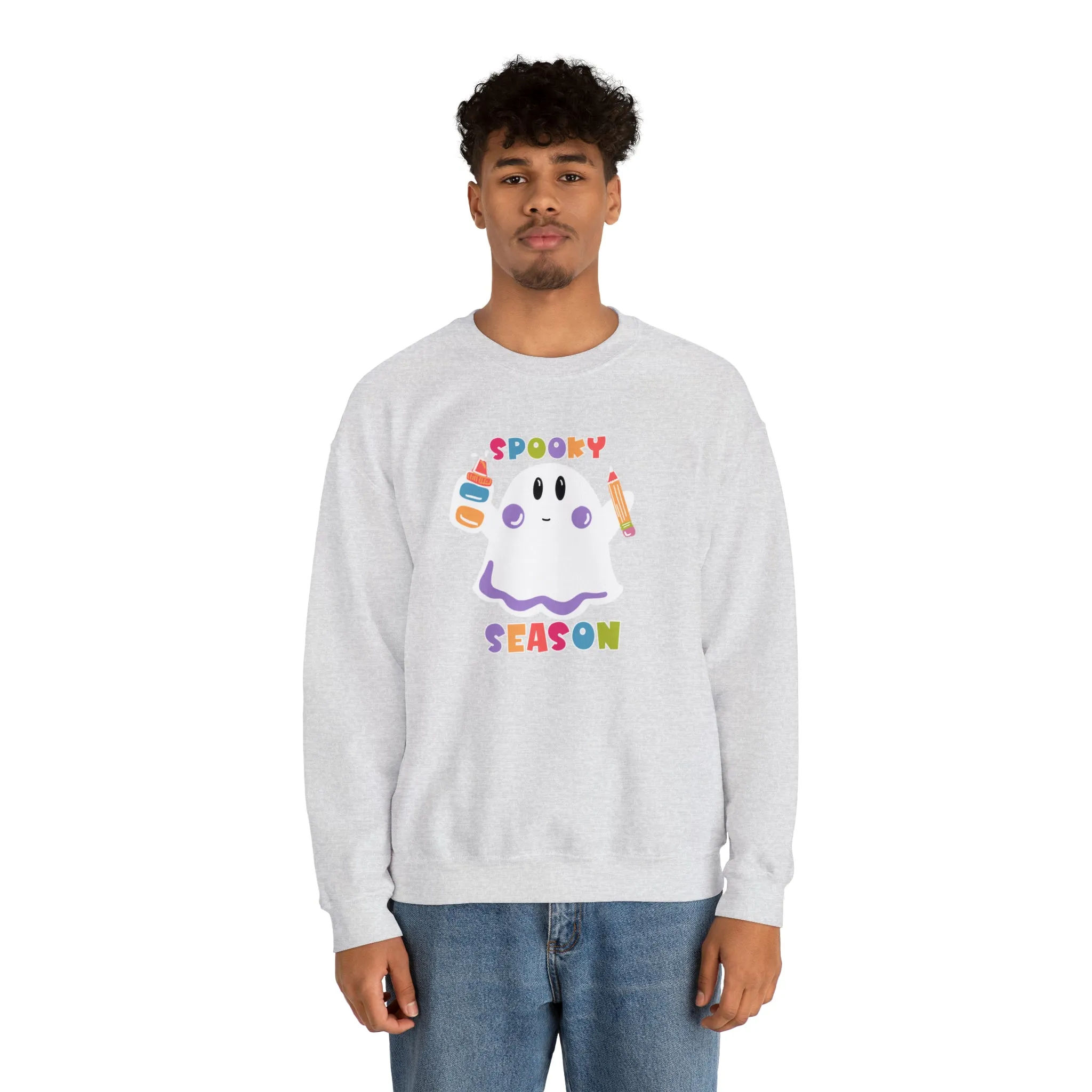 Spooky Art Teacher Season Unisex Heavy Blend™ Crewneck Sweatshirt