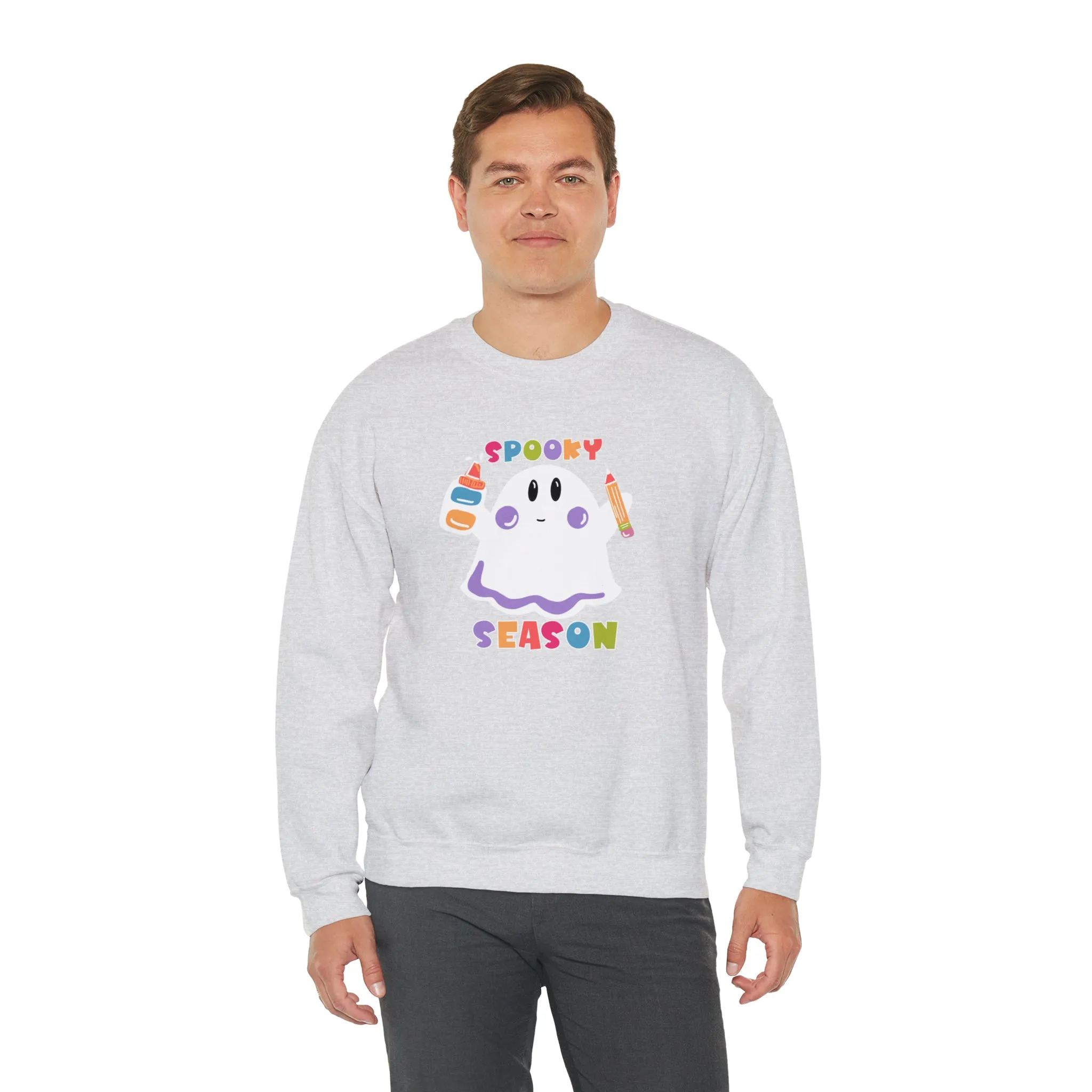 Spooky Art Teacher Season Unisex Heavy Blend™ Crewneck Sweatshirt