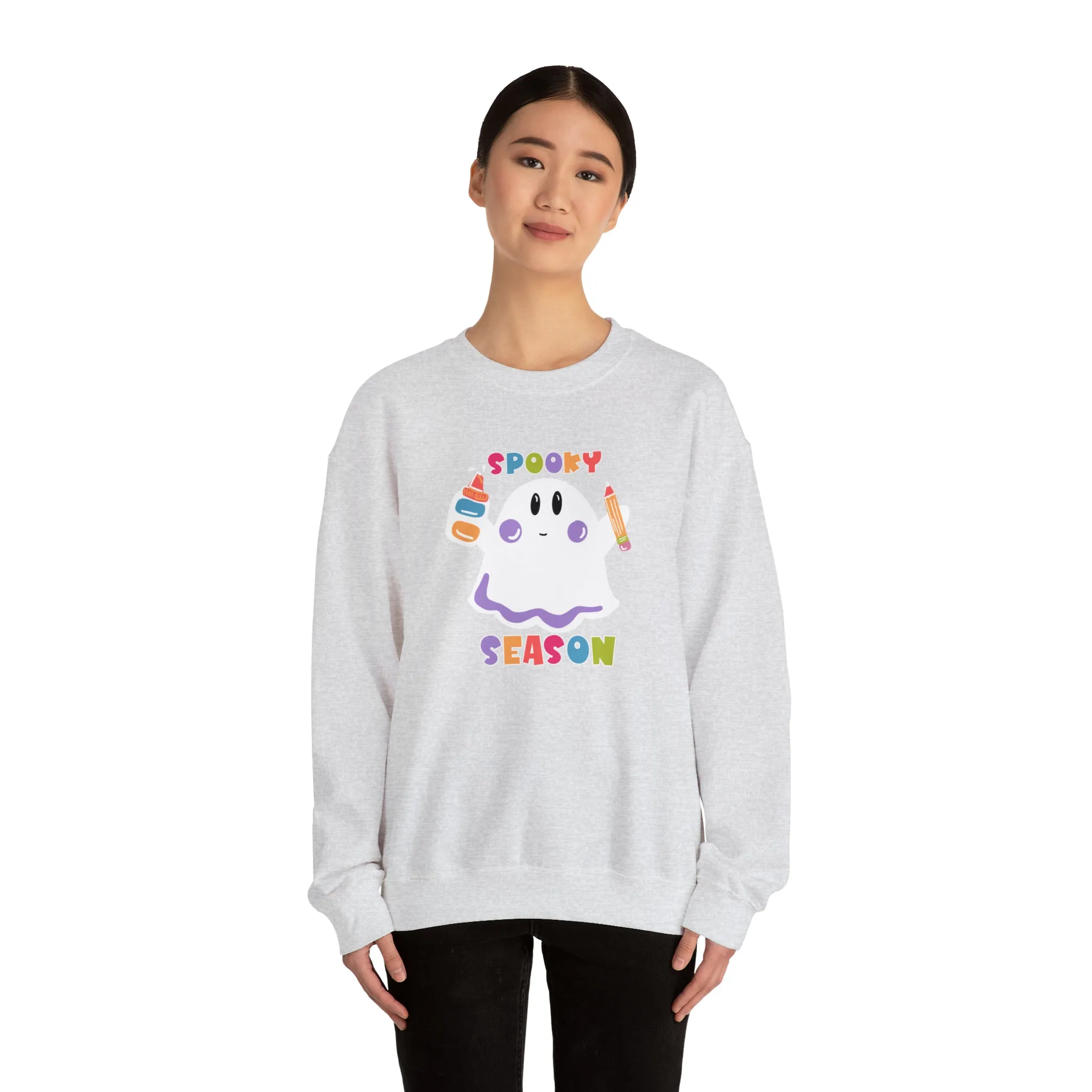 Spooky Art Teacher Season Unisex Heavy Blend™ Crewneck Sweatshirt