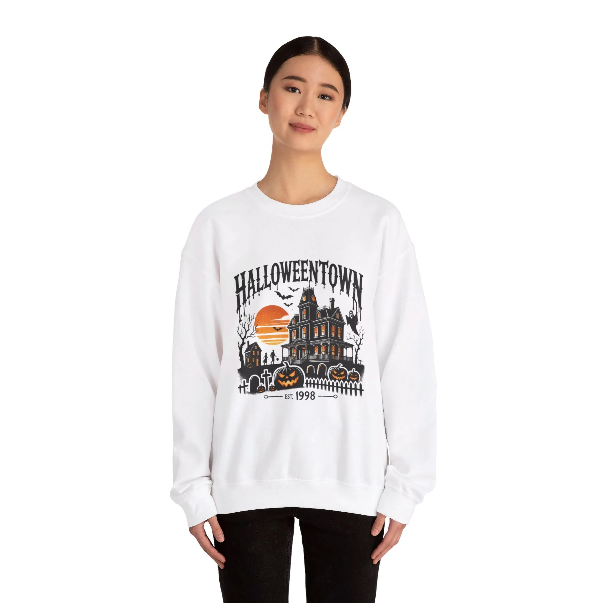 Spooky Halloweentown Unisex Heavy Blend™ Crewneck Sweatshirt