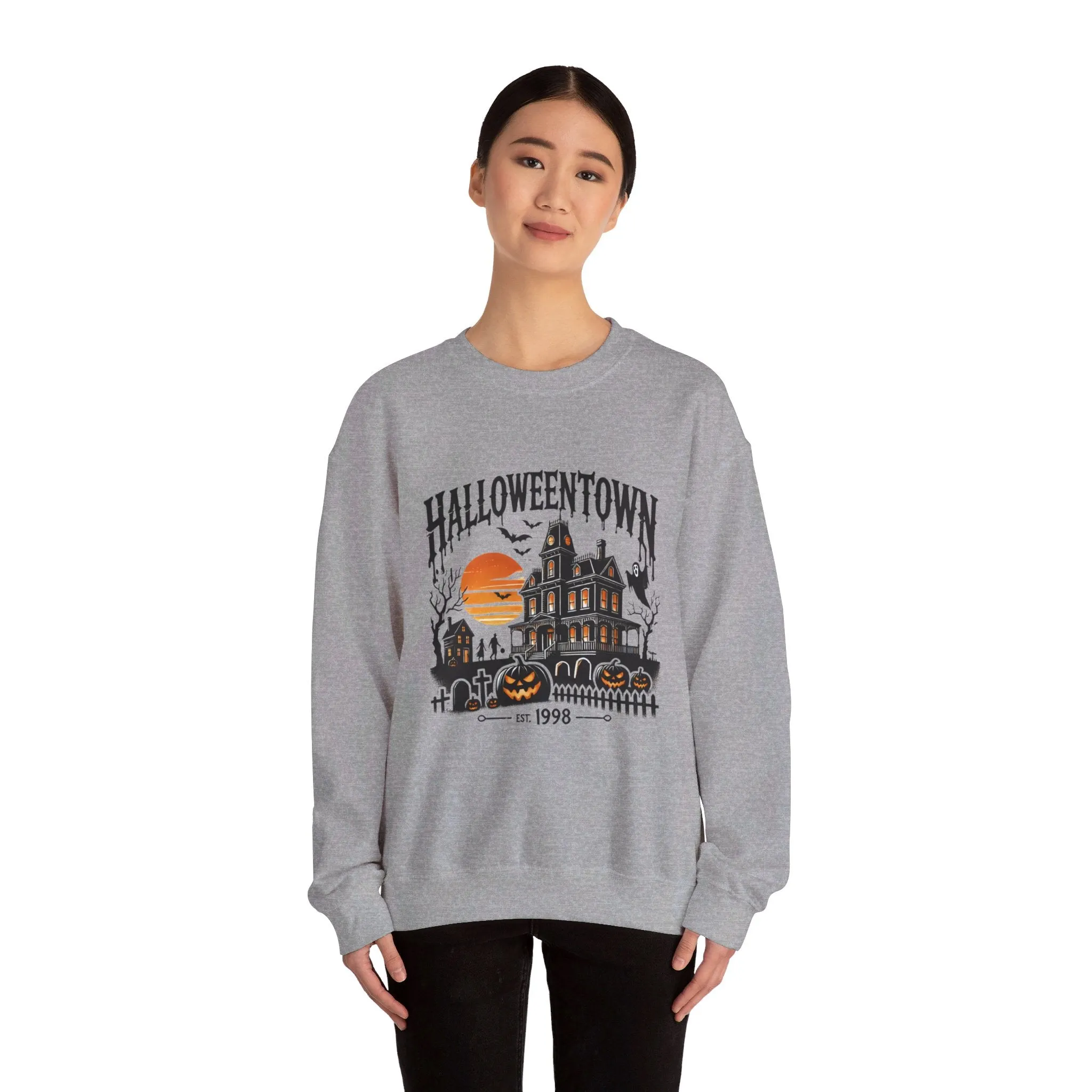 Spooky Halloweentown Unisex Heavy Blend™ Crewneck Sweatshirt