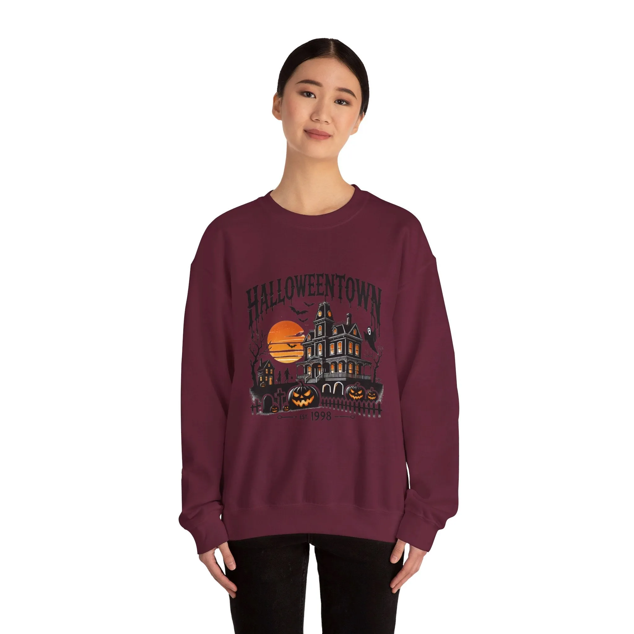 Spooky Halloweentown Unisex Heavy Blend™ Crewneck Sweatshirt