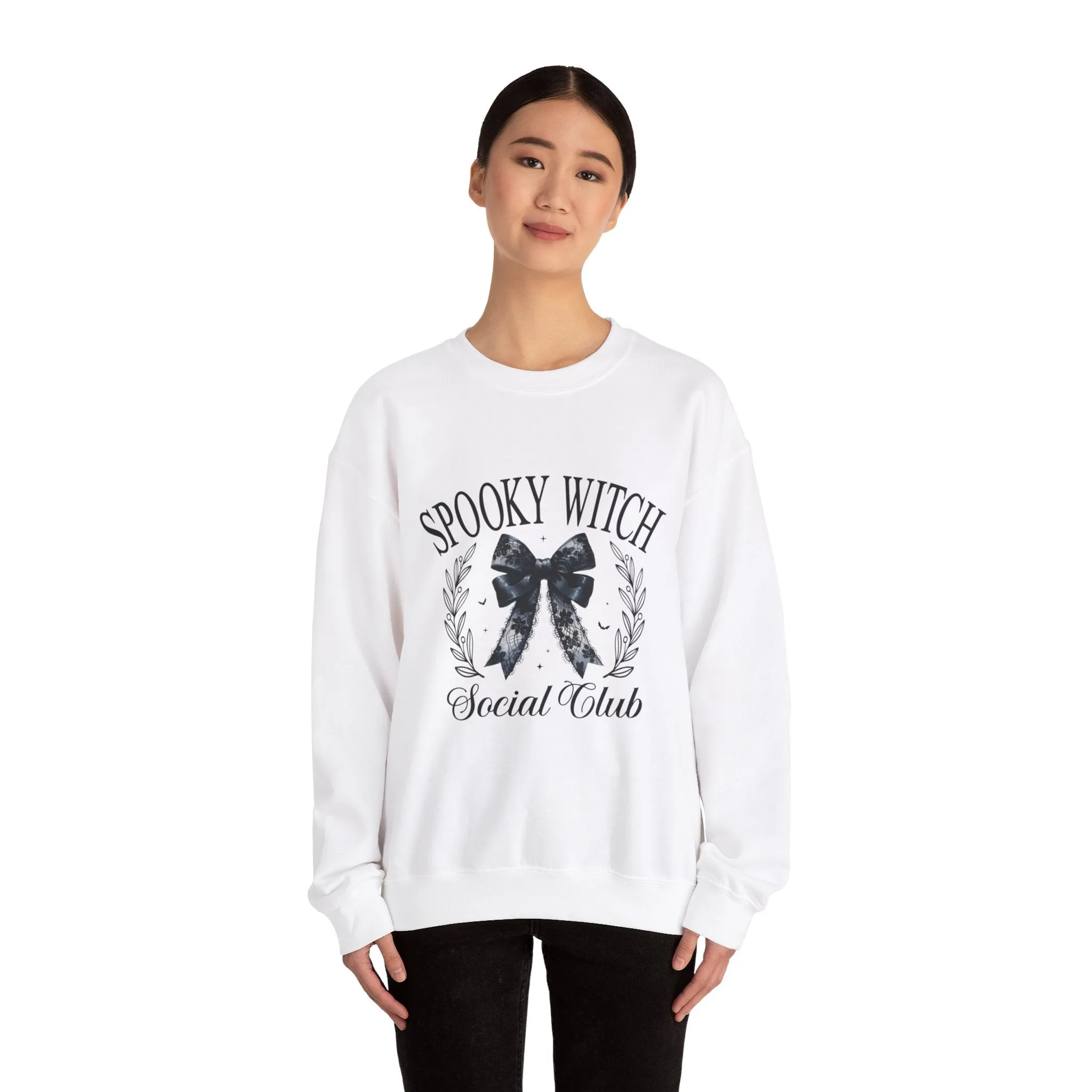 Spooky Witch Social Club Coquette Babe Unisex Heavy Blend™ Crewneck Sweatshirt