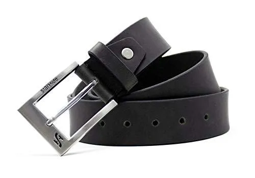 STARHIDE Mens 1.25" Full Grain Genuine Leather Casual Belts With Detachable Single Pin Buckle SB07