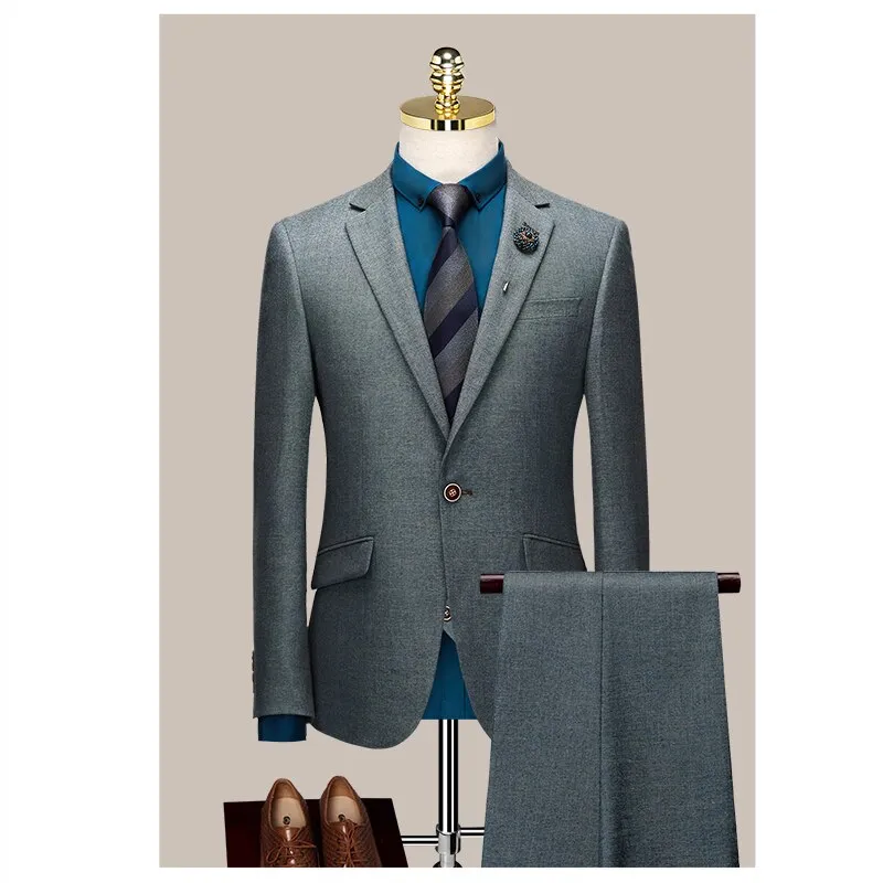 Suit Groom Wedding Dress Slim Business Casual Wear Three Piece Autumn Suit Men