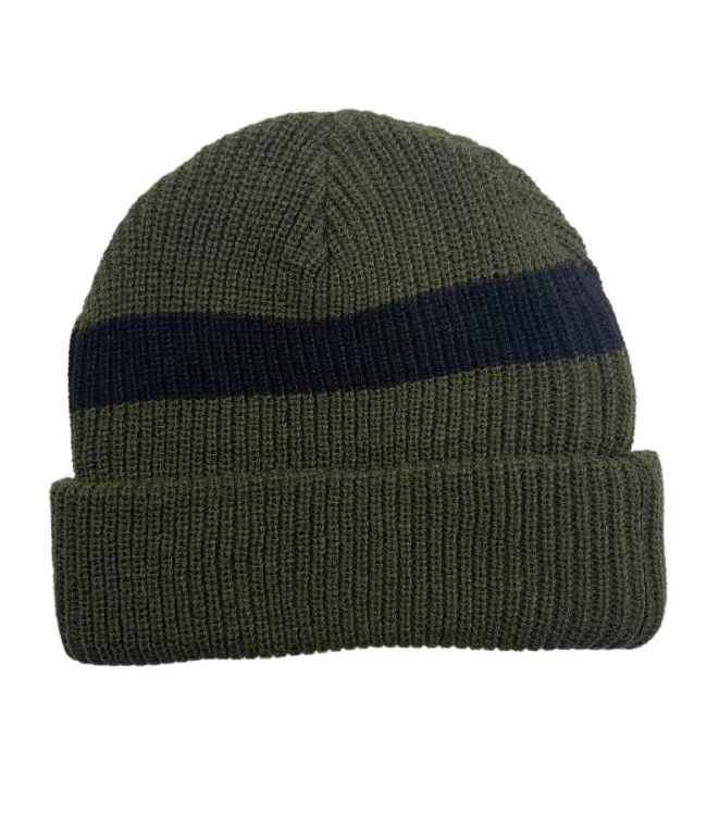 Sun Diego Reserve Solid Beanie - Army/Black