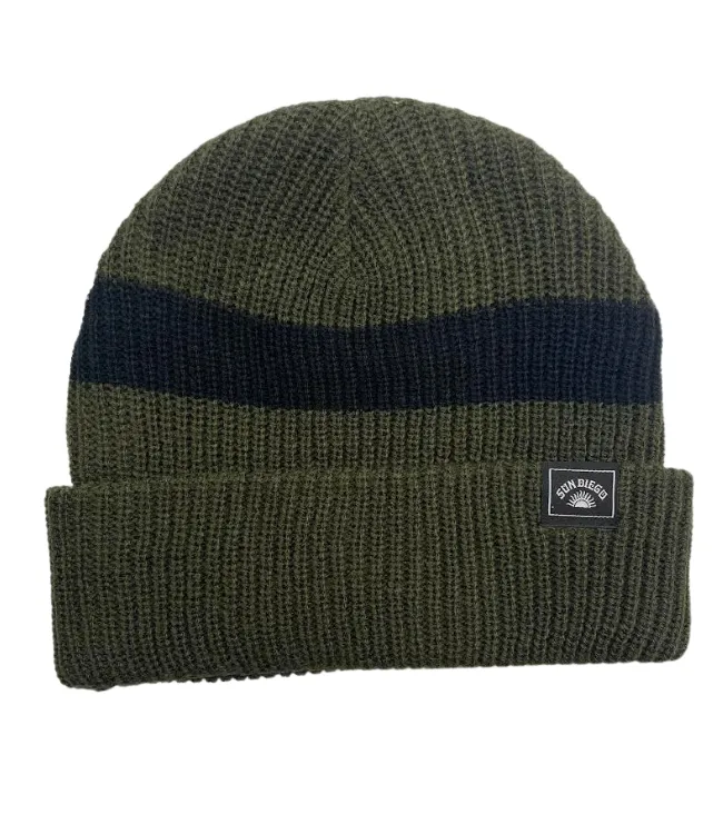 Sun Diego Reserve Solid Beanie - Army/Black