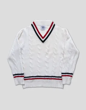 TENNIS SWEATER - WHITE