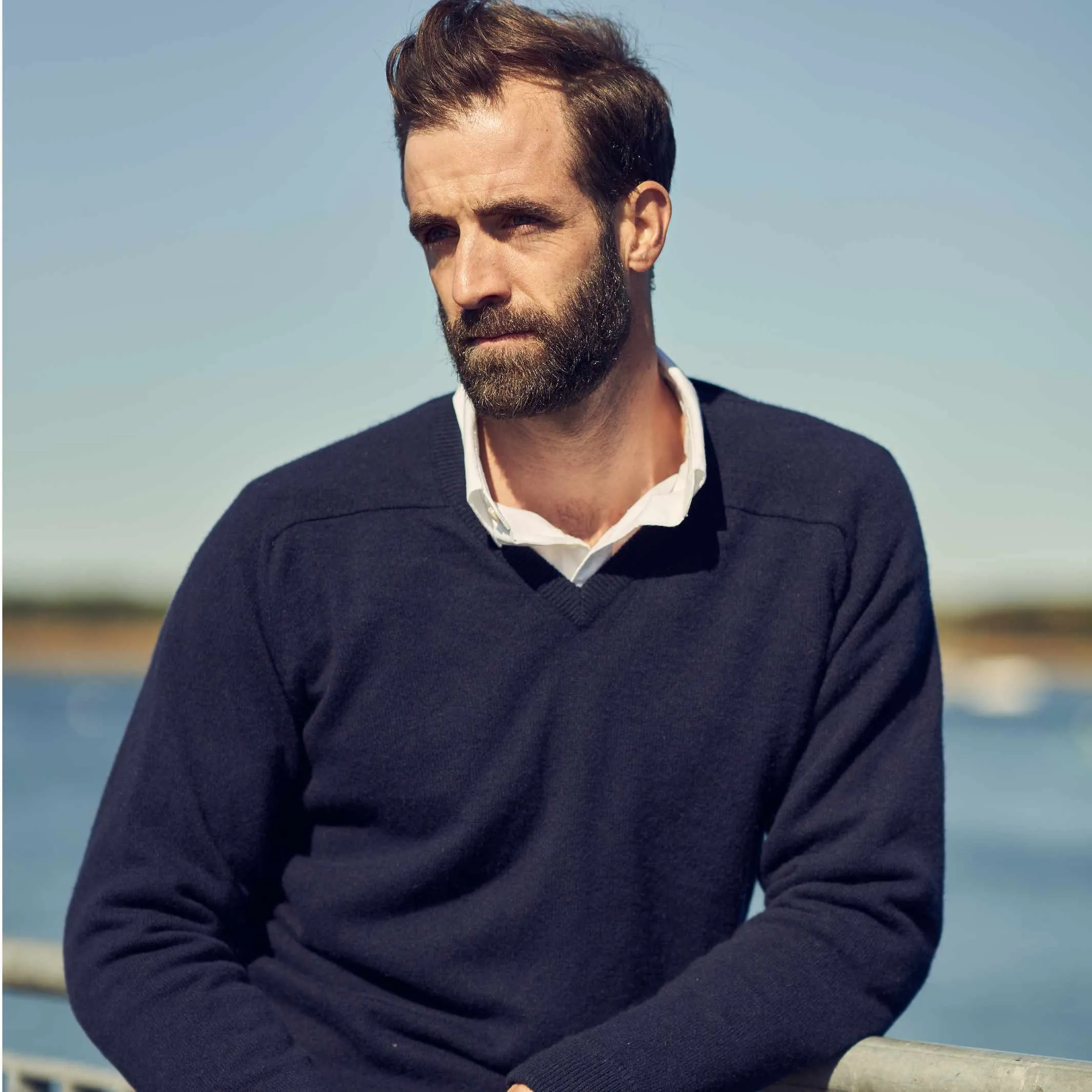 The Douglas 4-Ply Cashmere V-Neck Sweater