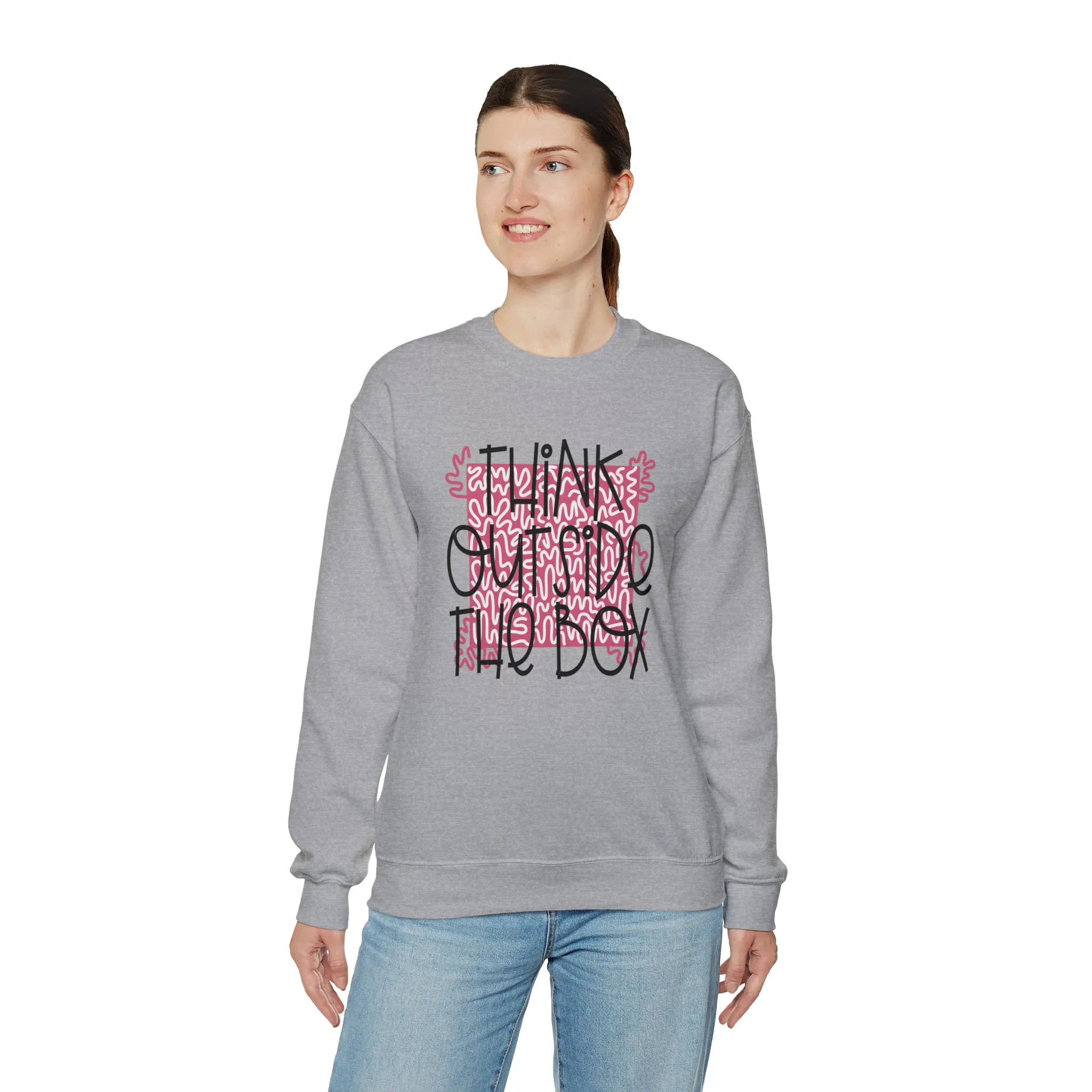 Think outside the Box! Unisex Heavy Blend™ Crewneck Sweatshirt