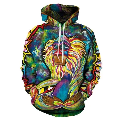 VenusFox Casual Prints Wolf Goku Hades Hoodies Sizes S-3XL