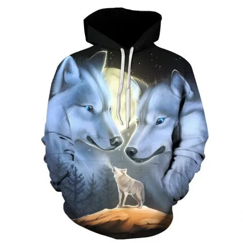 VenusFox Casual Prints Wolf Goku Hades Hoodies Sizes S-3XL