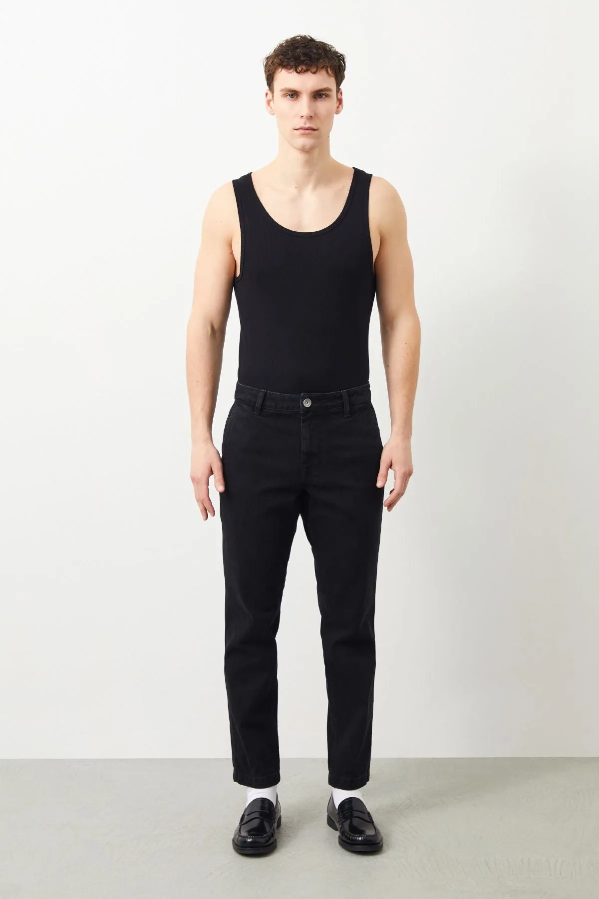 Vin Carrot Fit Black Men's Jeans