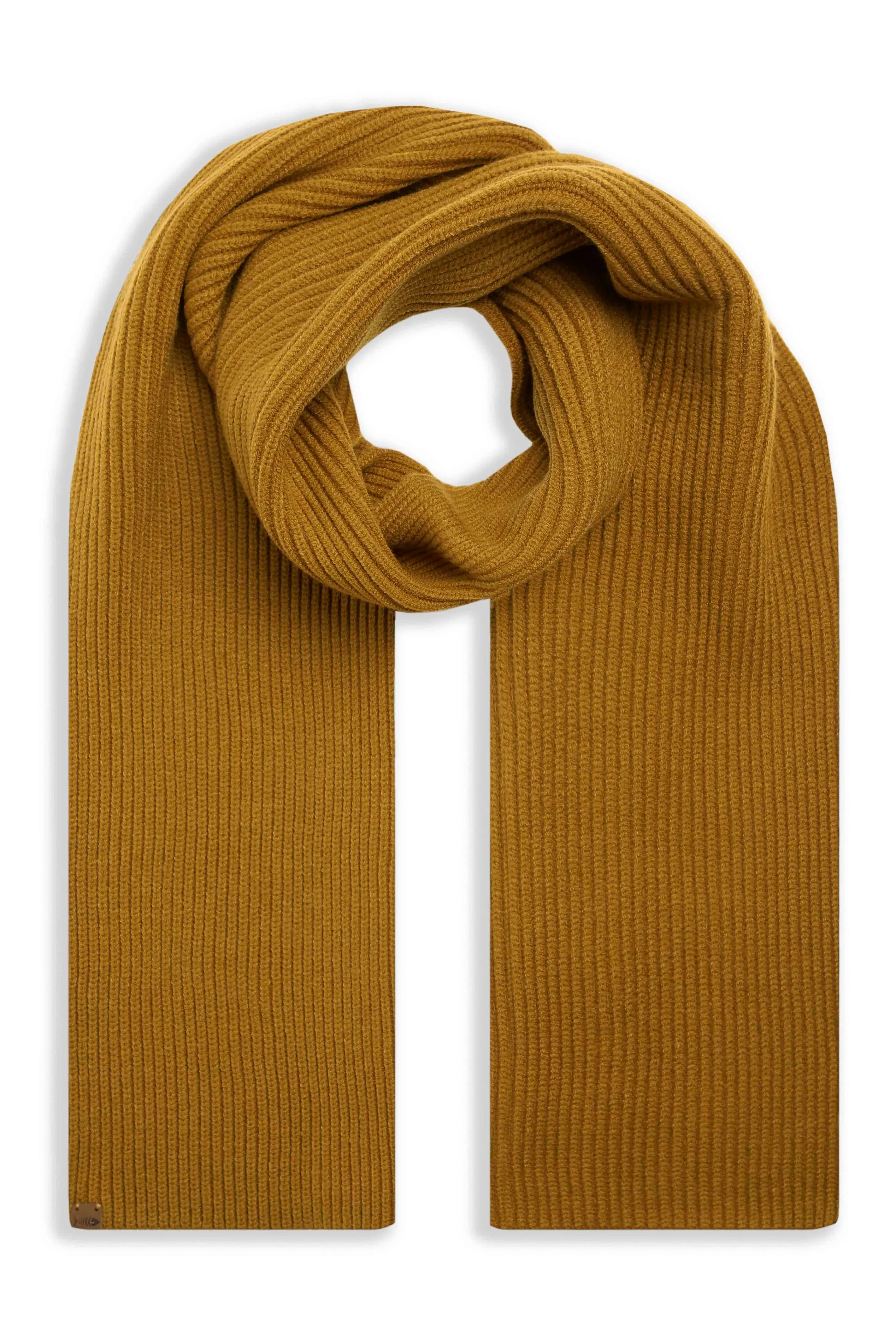 Weird Fish One Size Caramel Stornoway Ribbed Scarf