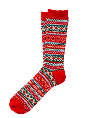 Winter Berry Fair Isle Socks