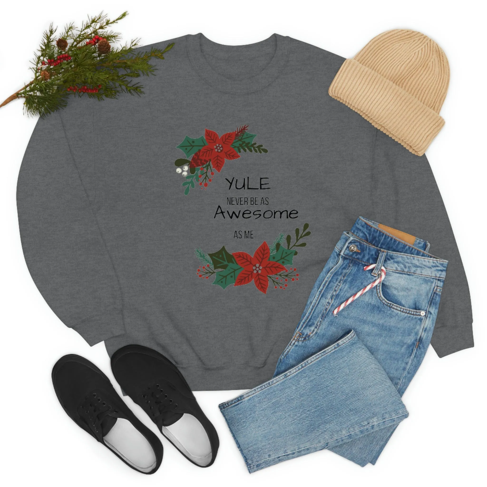 Yule Awesome Unisex Heavy Blend™ Crewneck Sweatshirt