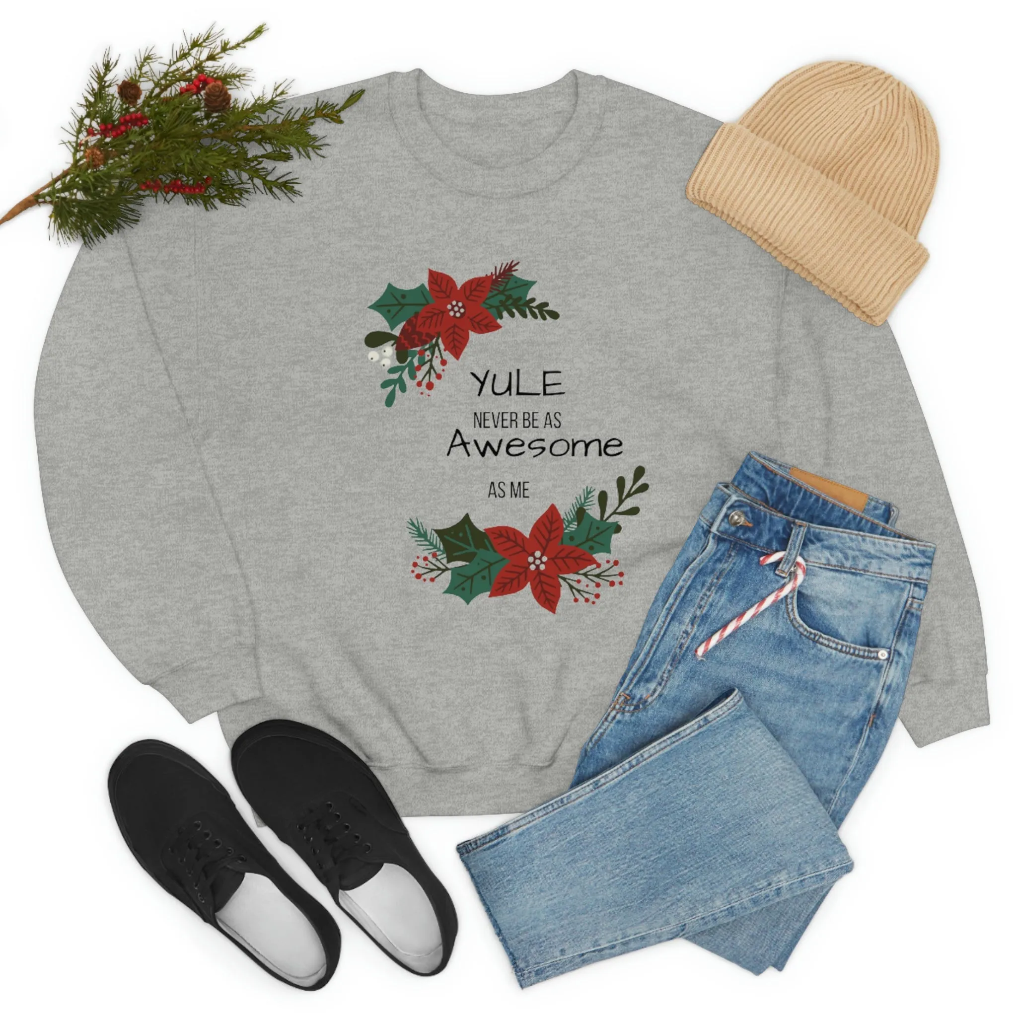 Yule Awesome Unisex Heavy Blend™ Crewneck Sweatshirt